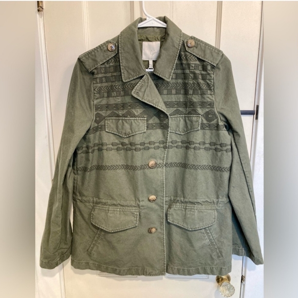 NWOT Joie olive green military jacket size L - Picture 5 of 9